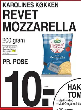 ABC Lavpris Revet mozzarella tilbud
