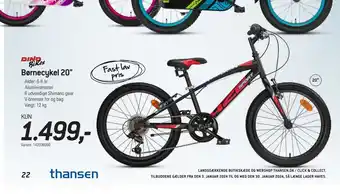 Thansen Børnecykel 20 tilbud