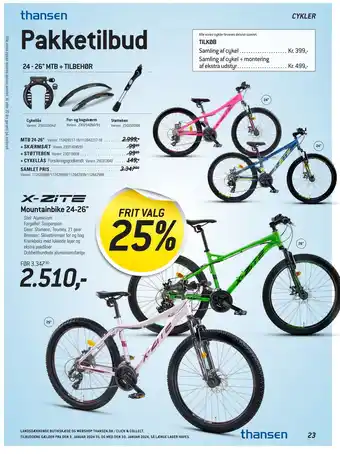 Thansen Mountainbike 24-26 tilbud