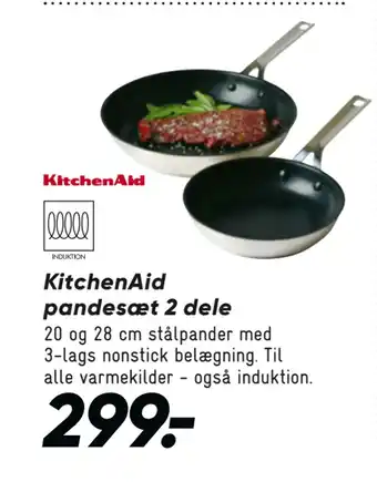 Bilka Kitchenaid pandesæt 2 dele tilbud