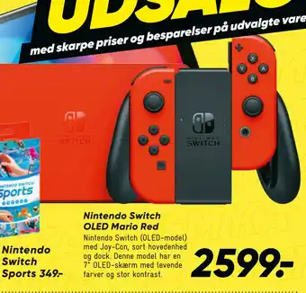 Bilka Nintendo switch oled mario red tilbud