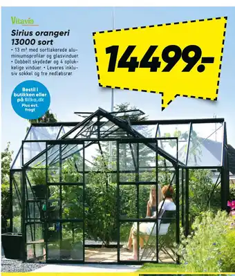 Bilka Sirius orangeri 13000 sort tilbud