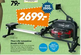 Bilka Titan life romaskine nordic r1100 tilbud