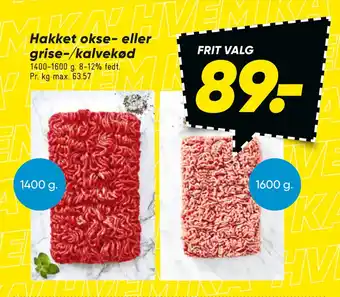 Bilka Hakket okse- eller grise-/kalvekød tilbud