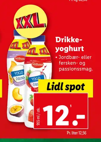 Lidl Drikkeyoghurt tilbud