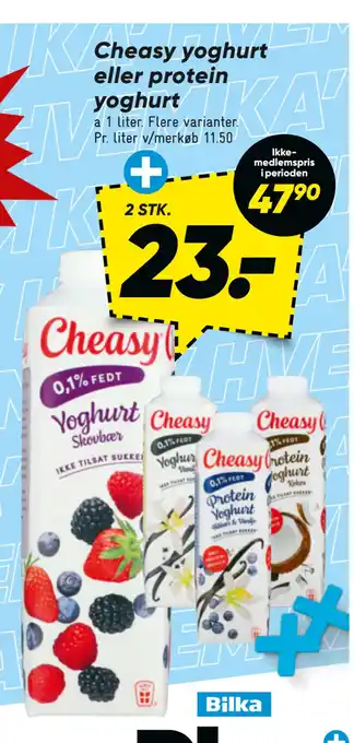 Bilka Cheasy yoghurt eller protein yoghurt tilbud