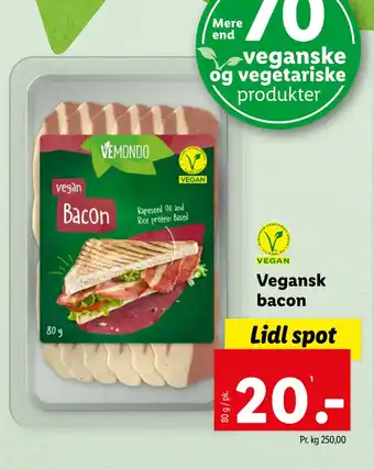 Lidl Vegansk bacon tilbud