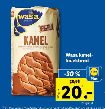 Lidl Wasa kanelknækbrød tilbud