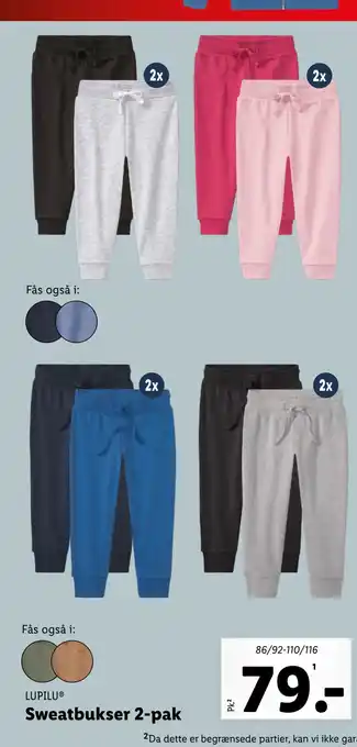 Lidl Sweatbukser 2-pak tilbud