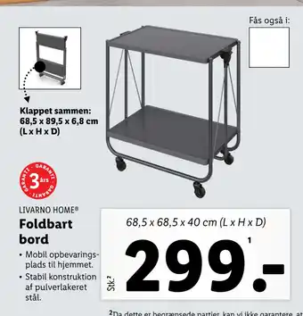Lidl Foldbart bord tilbud