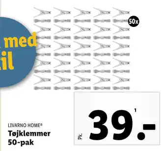 Lidl Tøjklemmer 50-pak tilbud
