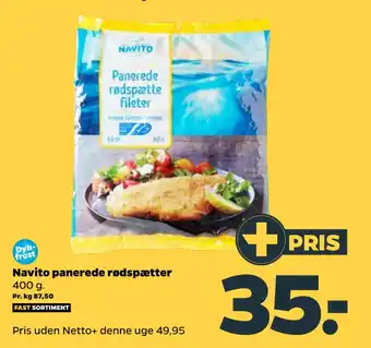 Netto Navito panerede rødspætter tilbud