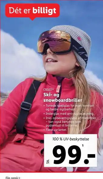 Lidl Ski- og snowboardbriller tilbud