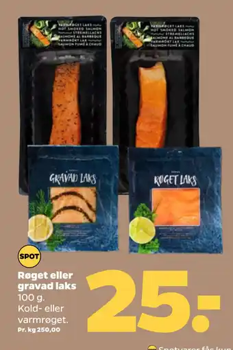 Netto Røget eller gravad laks tilbud