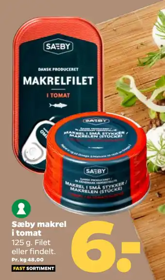 Netto Sæby makrel i tomat tilbud