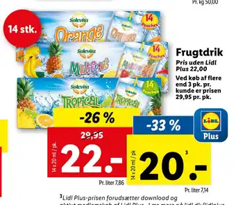 Lidl Frugtdrik tilbud