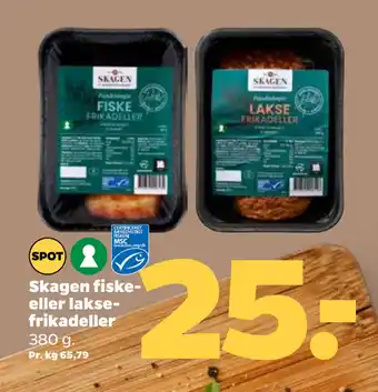Netto Skagen fiske- eller laksefrikadeller tilbud