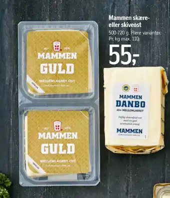 Føtex Mammen skære- eller skiveost tilbud