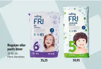 Føtex Regulær eller pants bleer tilbud