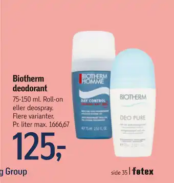 Biotherm deodorant