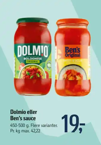 Dolmio eller ben’s sauce