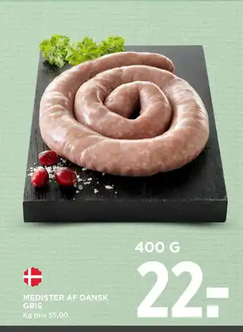 MENY Medister af dansk gris tilbud