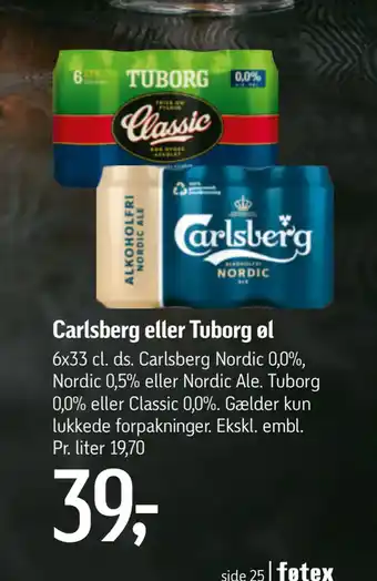 Føtex Carlsberg eller tuborg øl tilbud