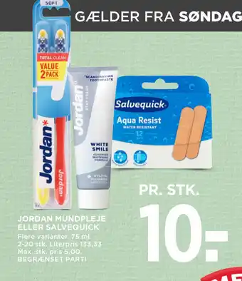 MENY Jordan mundpleje eller salvequick tilbud