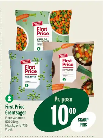 Min Købmand First price grøntsager tilbud