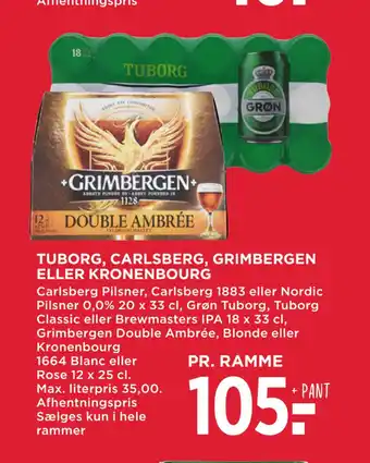 MENY Tuborg, carlsberg, grimbergen eller kronenbourg tilbud