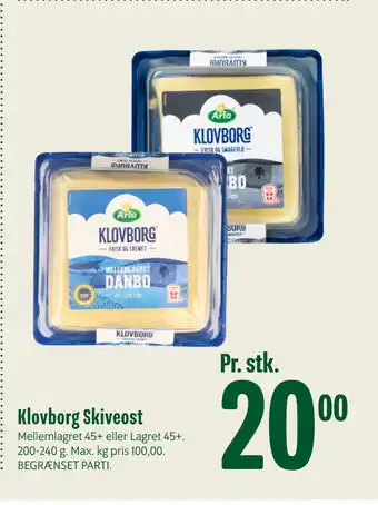 Min Købmand Klovborg skiveost tilbud