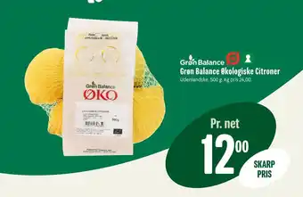 Min Købmand Grøn balance økologiske citroner tilbud