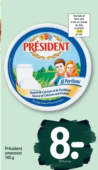 REMA 1000 Président smøreost 140 g tilbud