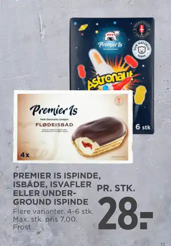 MENY Premier is ispinde, isbåde, isvafler eller underground ispinde tilbud