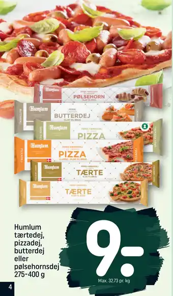 Humlum tærtedej, pizzadej, butterdej eller pølsehornsdej 275-400 g