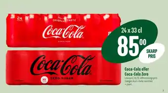 Min Købmand Coca-cola eller coca-cola zero tilbud