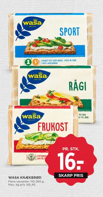 MENY Wasa knækbrød tilbud