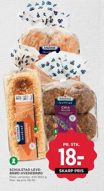 MENY Schulstad levebrød hvedebrød tilbud