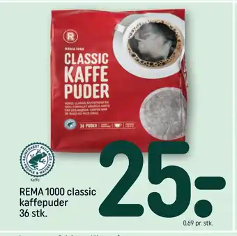 REMA 1000 Rema 1000 classic kaffepuder 36 stk tilbud