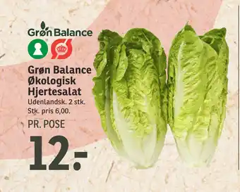 SPAR Grøn balance økologisk hjertesalat tilbud