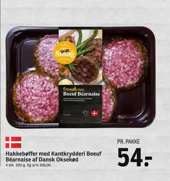 SPAR Hakkebøffer med kantkrydderi boeuf béarnaise af dansk oksekød tilbud