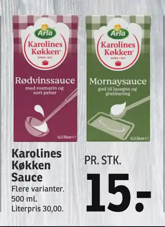 SPAR Karolines køkken sauce tilbud