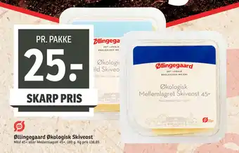 SPAR Øllingegaard økologisk skiveost tilbud