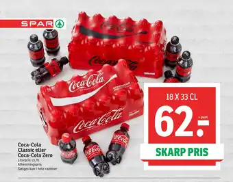 SPAR Coca-cola classic eller coca-cola zero tilbud