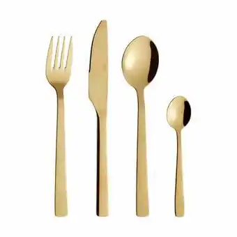 Imerco Raw bestiksæt - 48 dele - 12 kuverter - rustfrit stål - guldfarvet tilbud