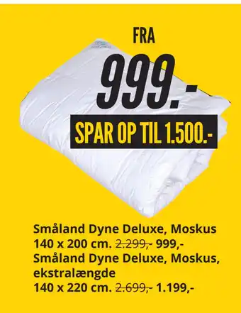 My Home Småland dyne deluxe, moskus 140 x 200 cm tilbud