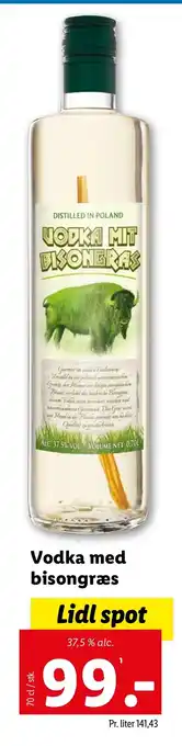 Lidl Vodka med bisongræs tilbud
