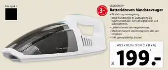 Lidl SILVERCREST Batteridreven håndstøvsuger tilbud