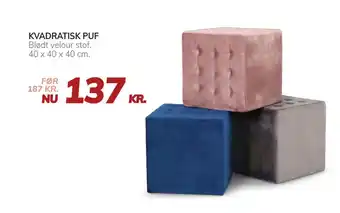 Daells Bolighus Kvadratisk puf tilbud