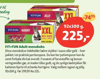 Maxi Zoo Fit+fun adult menuboks tilbud